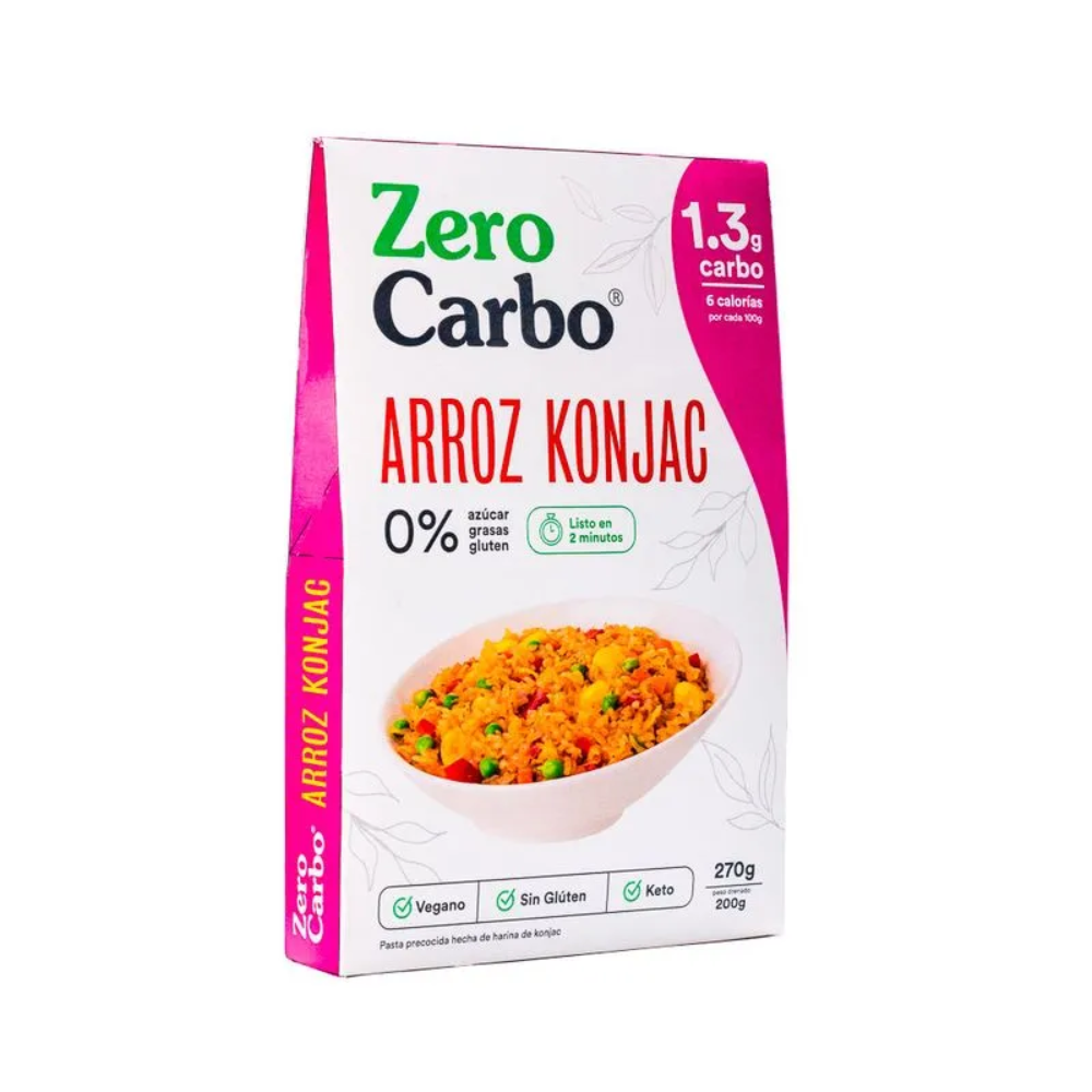 PASTA PRECOCIDA DE KONJAC ARROZ X 270GR ZERO CARBO