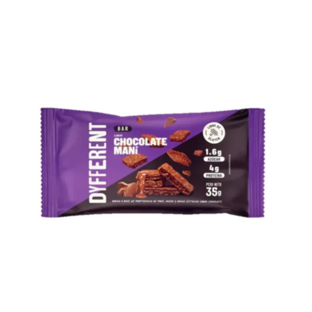 BARRA CHOCOLATE MANTEQUILLA DE MANI X 35 GR DYFFERENT