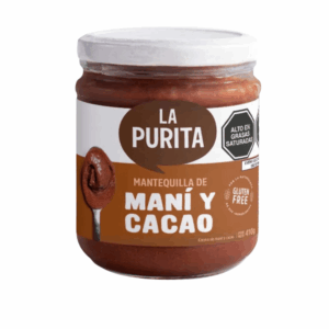 MANTEQUILLA DE MANI Y CACAO X 410GR LA PURITA