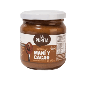 MANTEQUILLA DE MANI Y CACAO X 170GR LA PURITA
