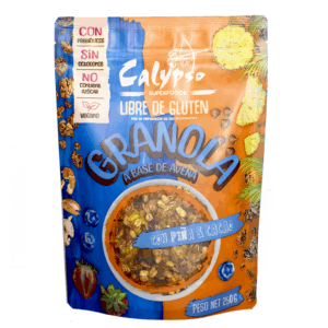 GRANOLA GLUTEN FREE CON PIÑA Y CACAO X 250GR CALYPSO