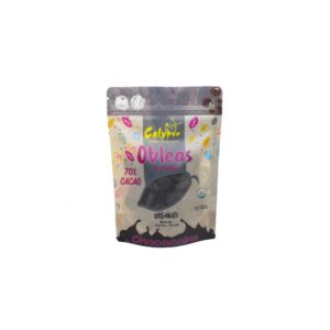 OBLEAS DE CHOCOLATES 70% DE CACAO DOYPACK 150GR CALYPSO