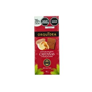 CHOCOLATE DE CASTAÑAS 35% CACAO X 45GR ORQUIDEA