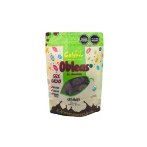 OBLEAS DE CHOCOLATES 55% DE CACAO DOYPACK 150GR CALYPSO