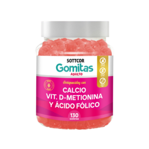 GOMITAS SOTTCOR CALCIO, VITAMINA D - MELATONINA Y ACIDO FOLICO X 130 GOMITAS