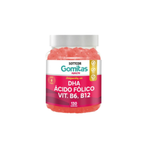 GOMITAS SOTTCOR DHA, ACIDO FOLICO - VITAMINA B6, B12 X 130 GOMITAS ADULTOS