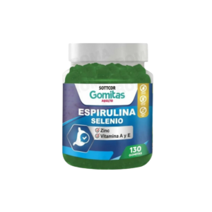 GOMITAS SOTTCOR ESPIRULINA, SELENIO, VITAMINA A Y E X 130 GOMITAS ADULTOS