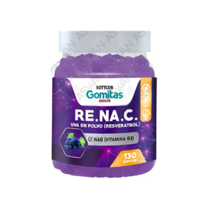 GOMITAS SOTTCOR RE.NA.C UVA EN POLVO RESVERATROL X 130 GOMITAS ADULTOS