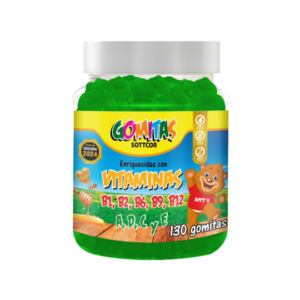 GOMITAS SOTTCOR VITAMINAS B1,B2,B6,B9,B12,A,D,C Y E X 130 GOMITAS NIÑOS