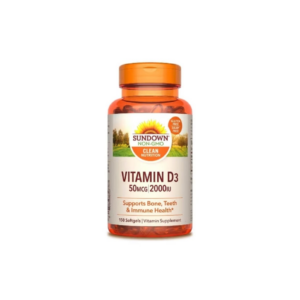HIGH POTENCY VITAMIN D-3 2000 IU BONE & INMUNE HEALTH X 150 SOFTGELS SUNDOWN
