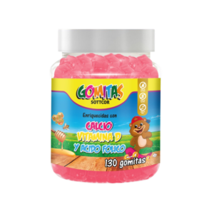 GOMITAS SOTTCOR CALCIO, VITAMINA D Y ACIDO FOLICO X 130 GOMITAS